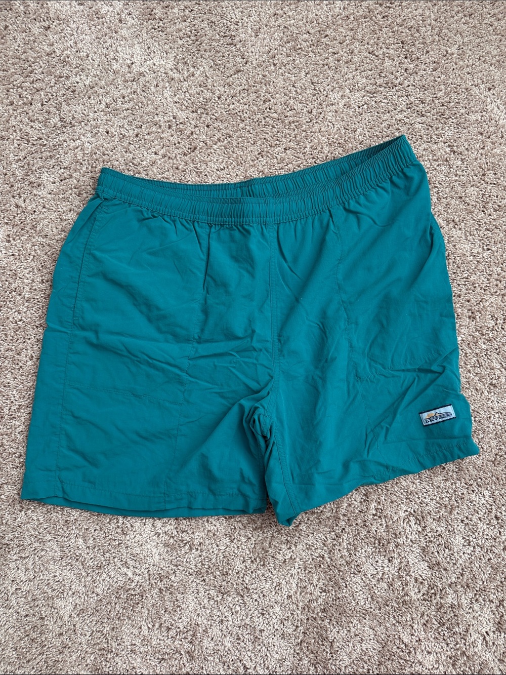 Colorblock Orange & Light Blue Swim Shorts + Green & Teal - Picture 6 of 9
